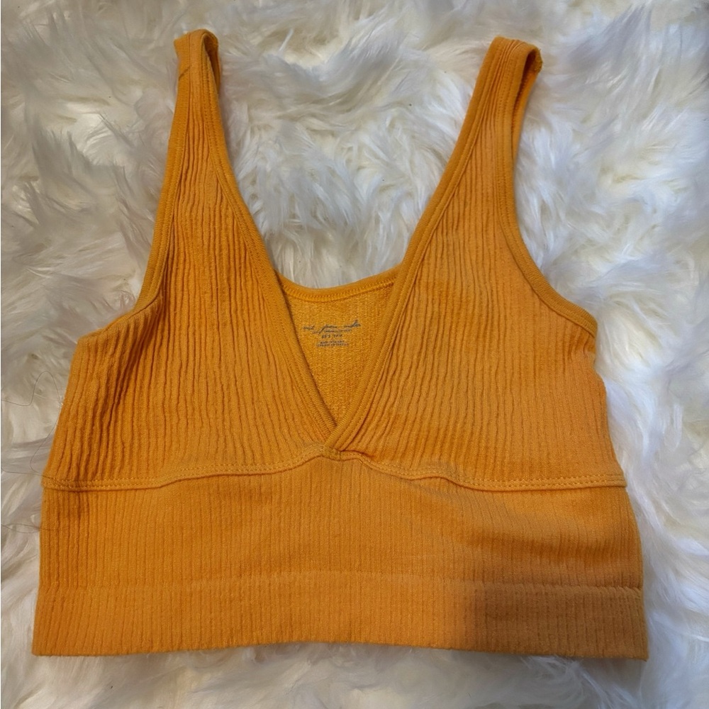 Out from Under Orange Ribbed Crop Tank